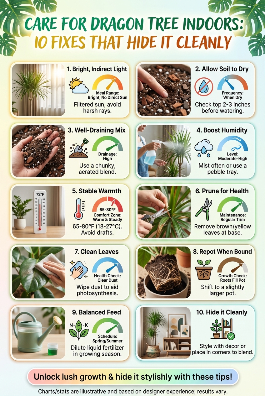 Care for Dragon Tree Indoors: 10 Fixes That Hide It Cleanly - photo 3