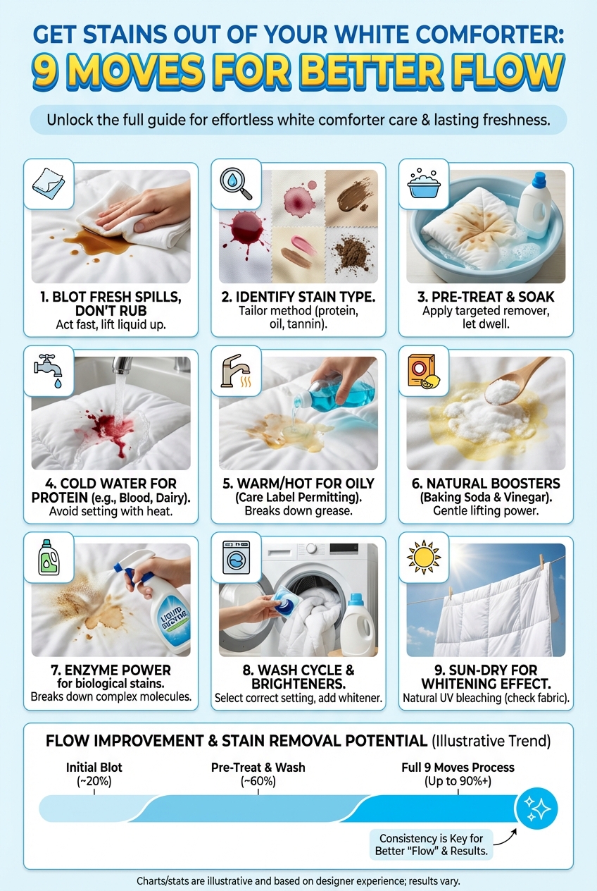 Get Stains Out of Your White Comforter: 9 Moves for Better Flow - photo 3