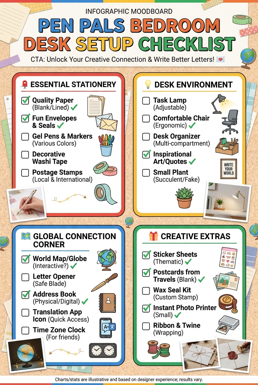 Pen Pals Bedroom Desk Setup Checklist - photo 4