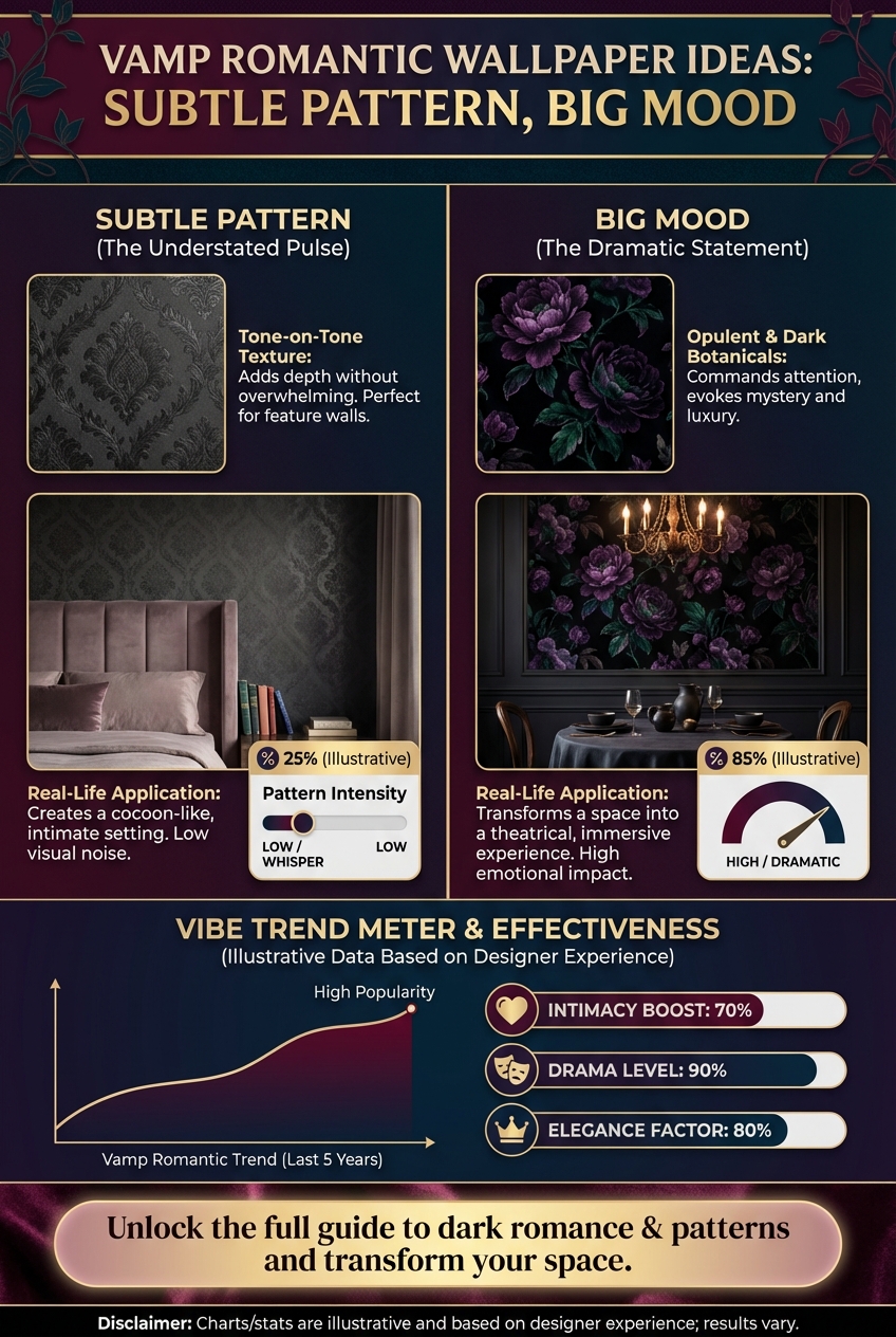 Vamp Romantic Wallpaper Ideas: subtle pattern, big mood - photo 3