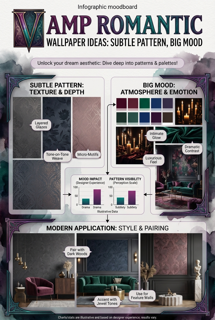Vamp Romantic Wallpaper Ideas: subtle pattern, big mood - photo 4