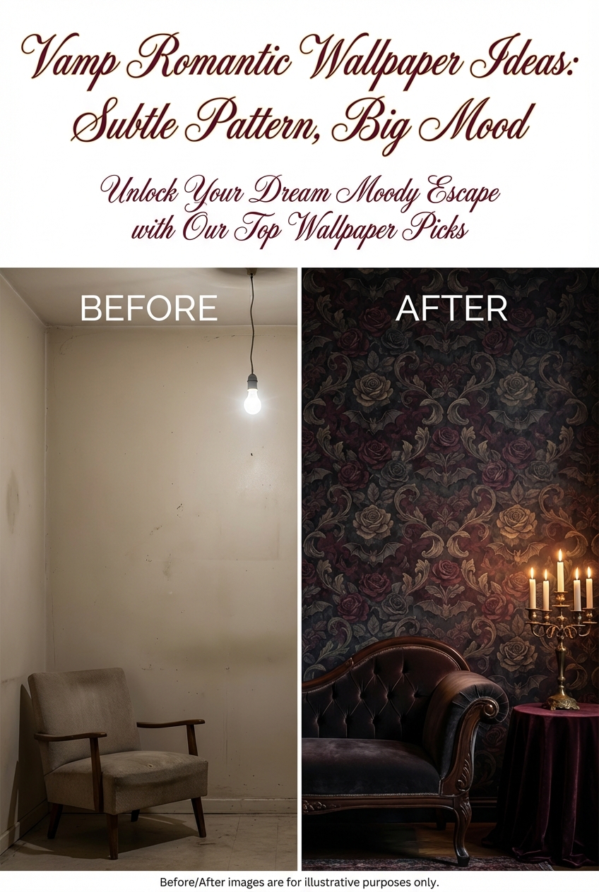 Vamp Romantic Wallpaper Ideas: subtle pattern, big mood - photo 5