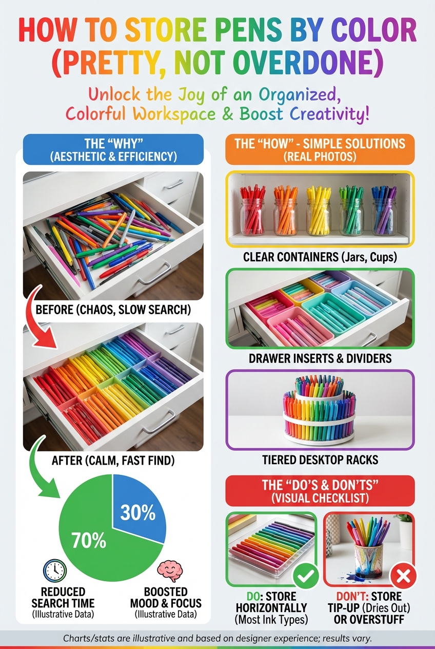 How to Store Pens by Color (Pretty, Not Overdone) - photo 3
