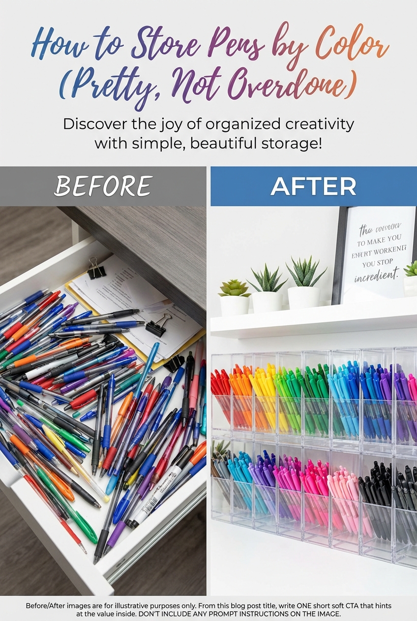 How to Store Pens by Color (Pretty, Not Overdone) - photo 5