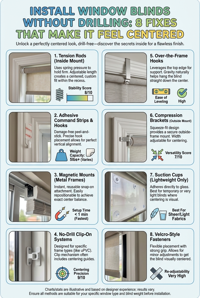 Install Window Blinds Without Drilling: 8 Fixes That Make It Feel Centered - photo 3