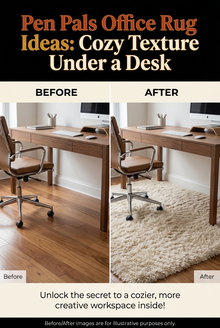 Pen Pals Office Rug Ideas: Cozy Texture Under a Desk - photo 5