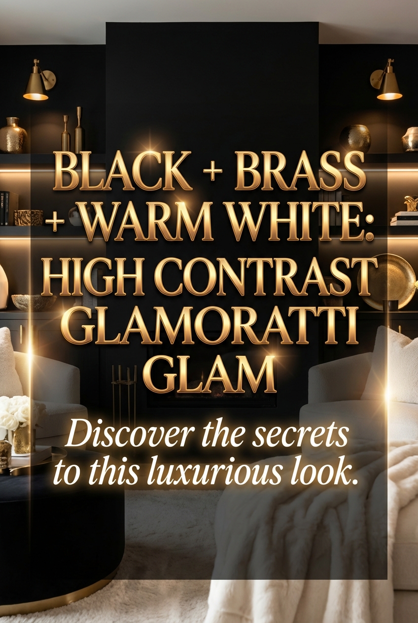 Black + Brass + Warm White: High Contrast Glamoratti Glam - photo 2