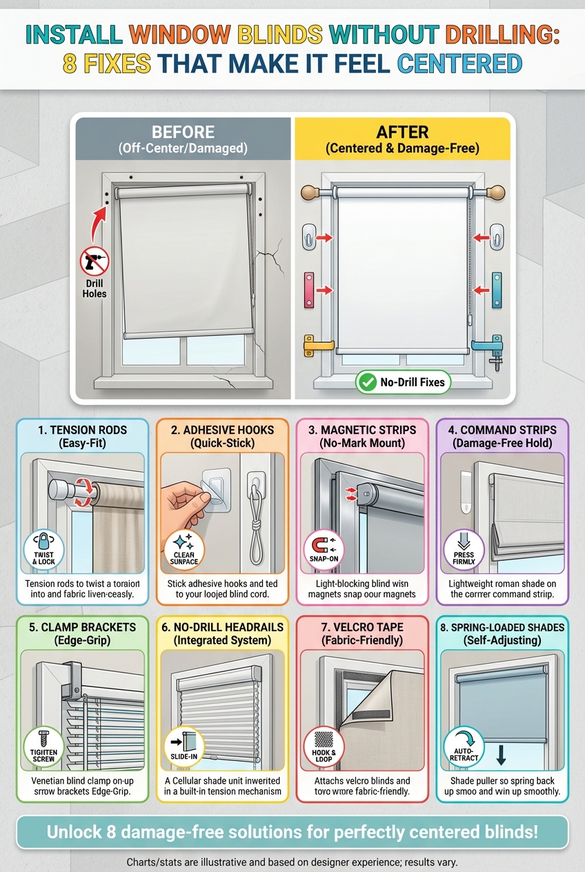 Install Window Blinds Without Drilling: 8 Fixes That Make It Feel Centered - photo 4