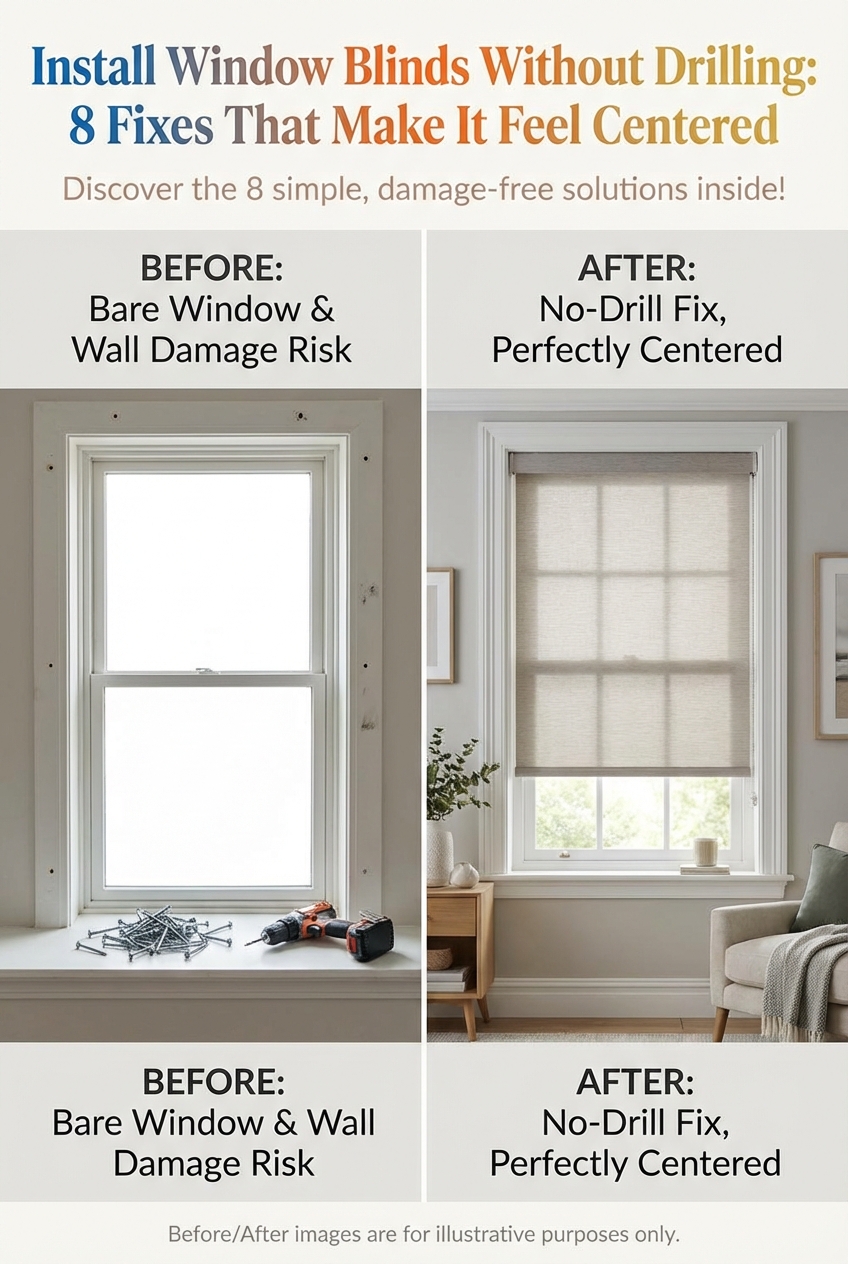 Install Window Blinds Without Drilling: 8 Fixes That Make It Feel Centered - photo 5