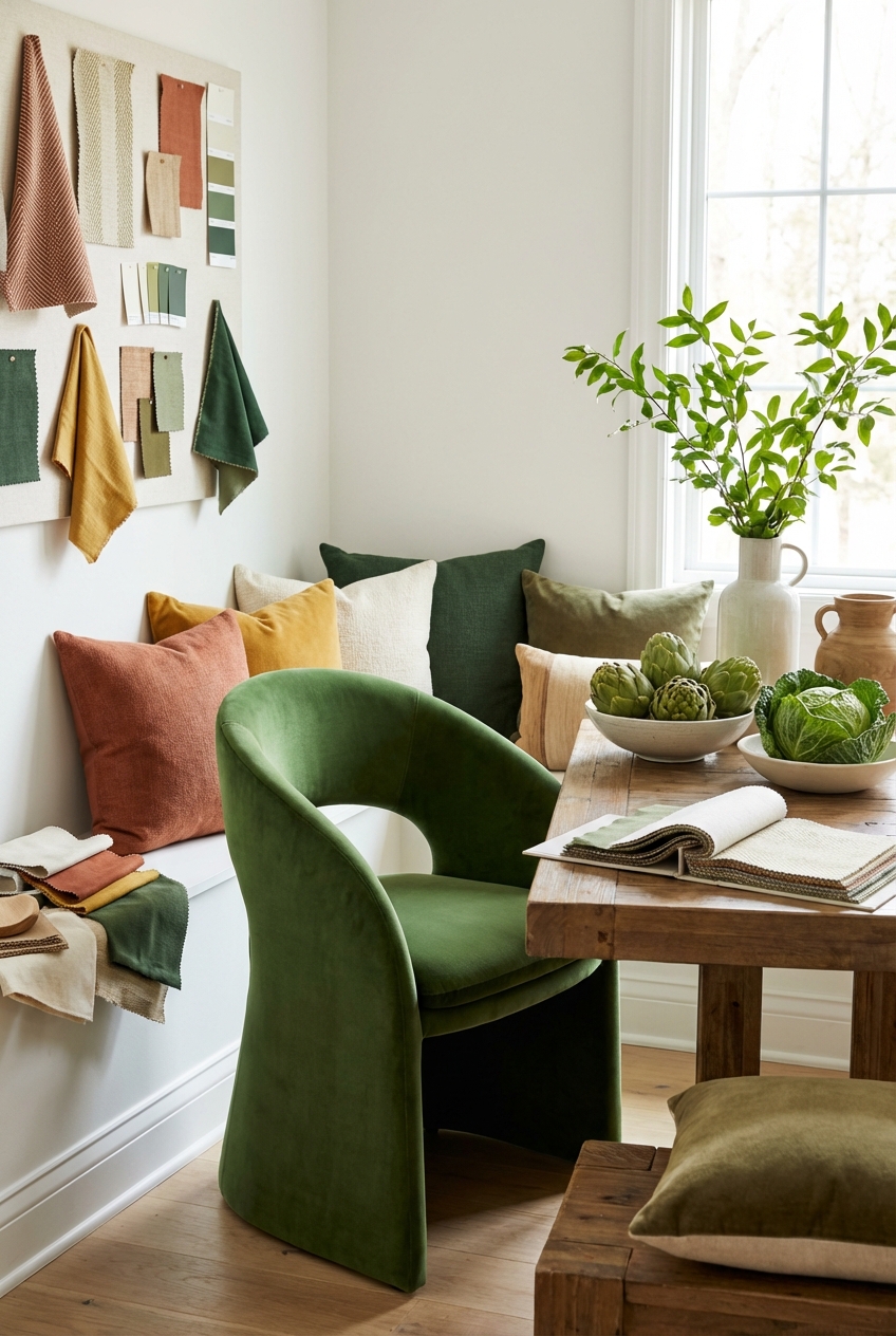 Cabbage Crush Dining Chairs: Upholstery Colors That Match Green