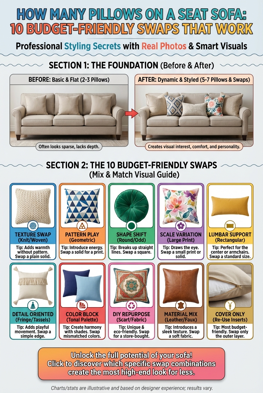How Many Pillows on a Seat Sofa: 10 Budget – Friendly Swaps That Work - photo 3