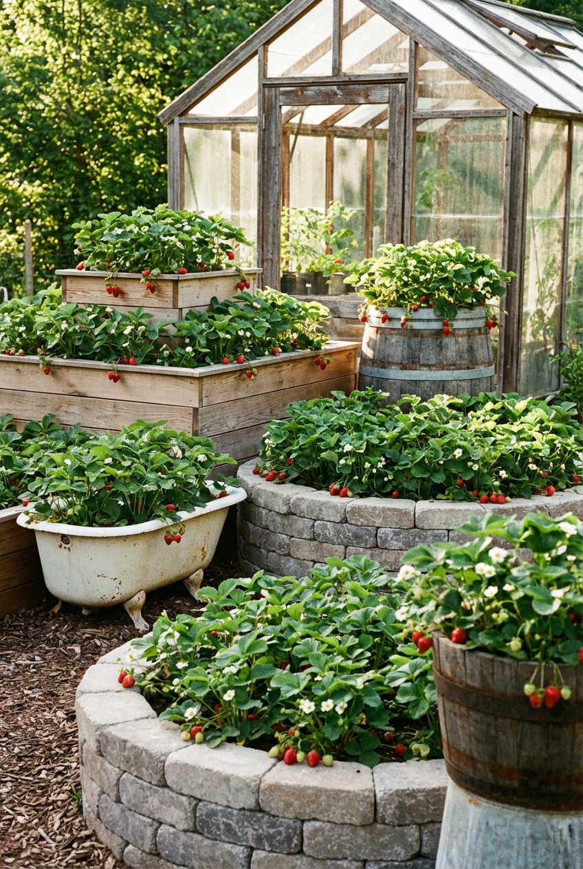 Creative Raised Strawberry Bed Ideas for Your Garden