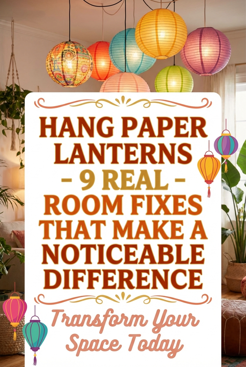 Hang Paper Lanterns – 9 Real – Room Fixes That Make a Noticeable Difference - photo 2