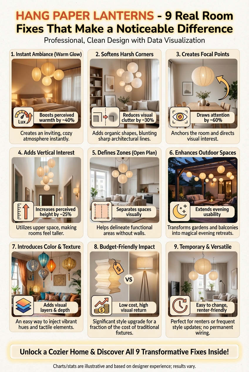 Hang Paper Lanterns – 9 Real – Room Fixes That Make a Noticeable Difference - photo 3