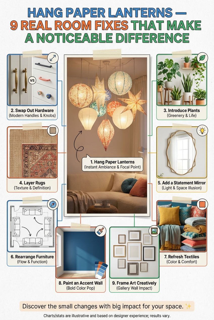 Hang Paper Lanterns – 9 Real – Room Fixes That Make a Noticeable Difference - photo 4