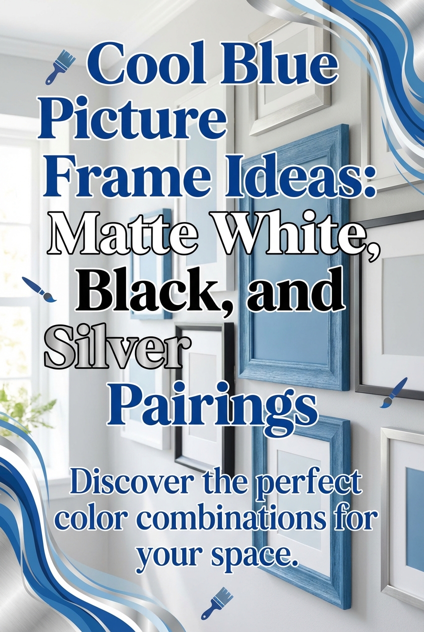 Cool Blue Picture Frame Ideas: Matte White, Black, and Silver Pairings - photo 2