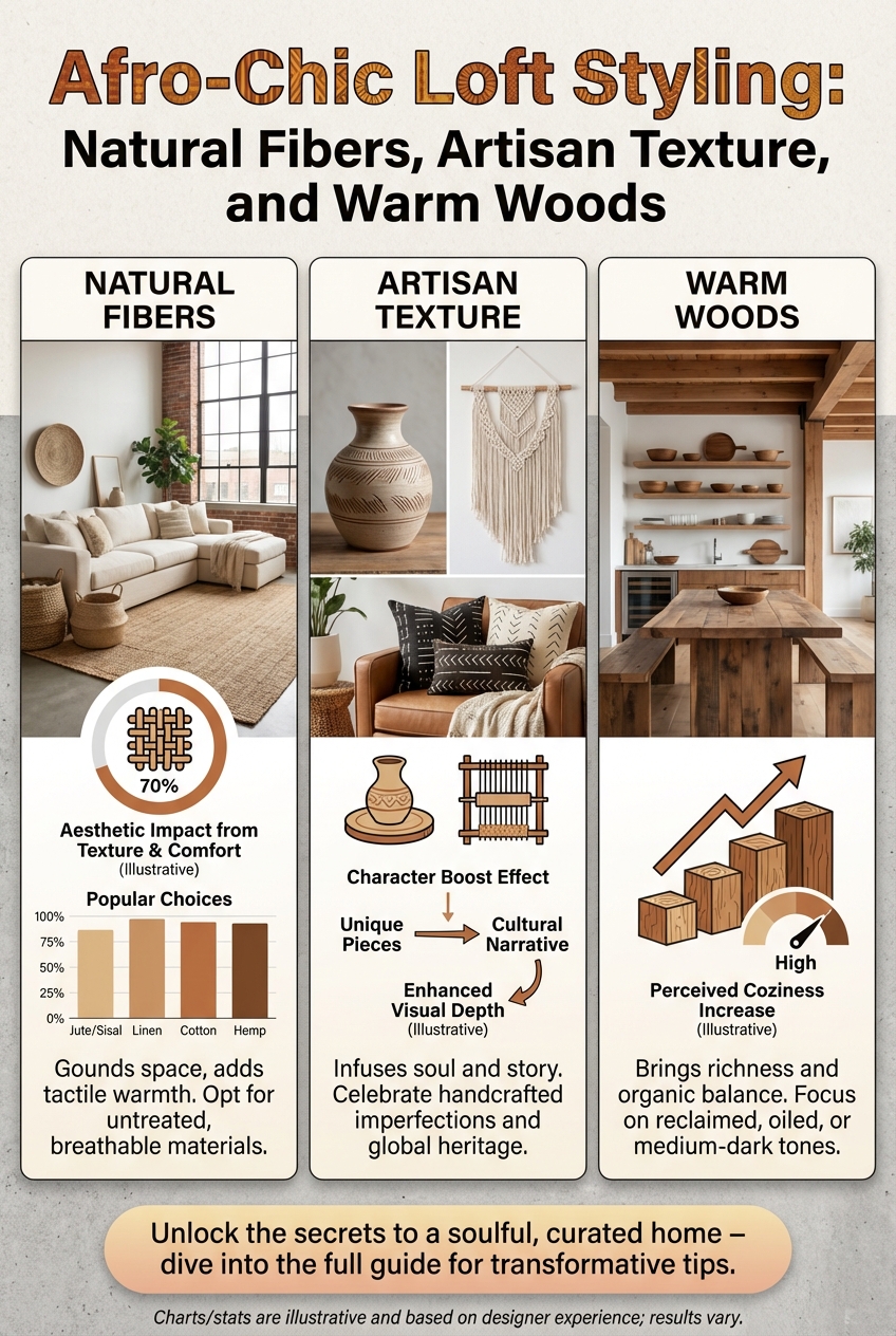 Afro-Chic Loft Styling: Natural Fibers, Artisan Texture, and Warm Woods - photo 3