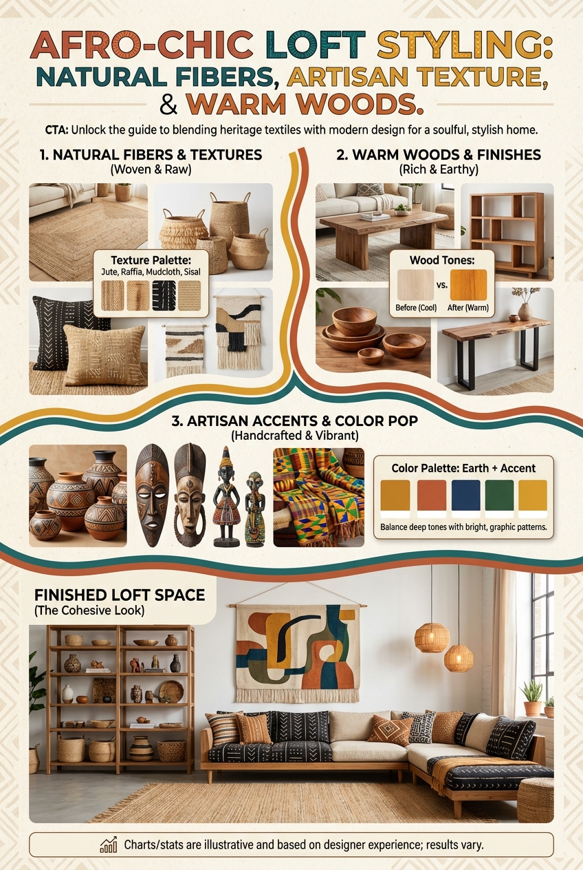 Afro-Chic Loft Styling: Natural Fibers, Artisan Texture, and Warm Woods - photo 4
