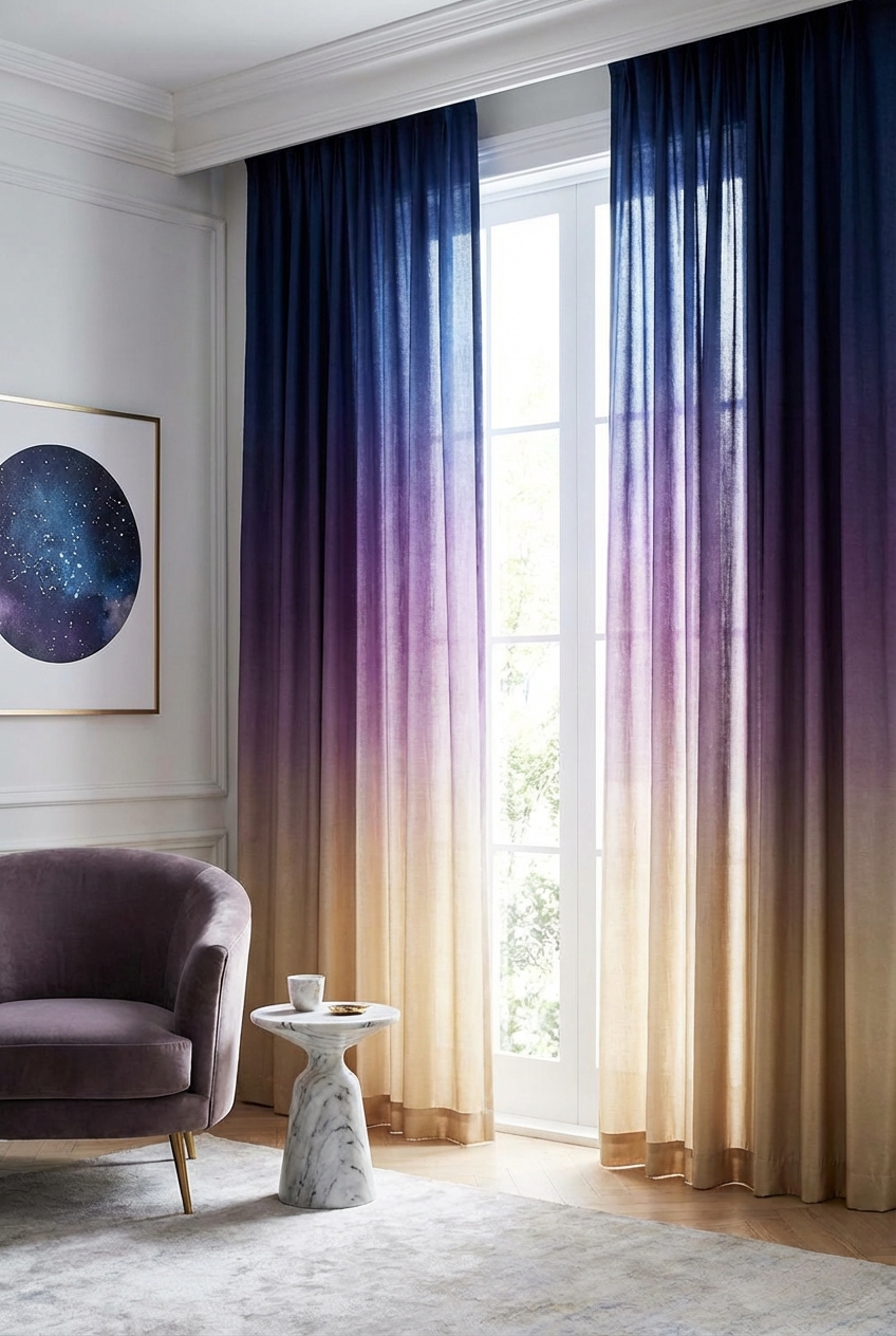 Ombre Curtain Ideas That Feel Cosmic and Elegant