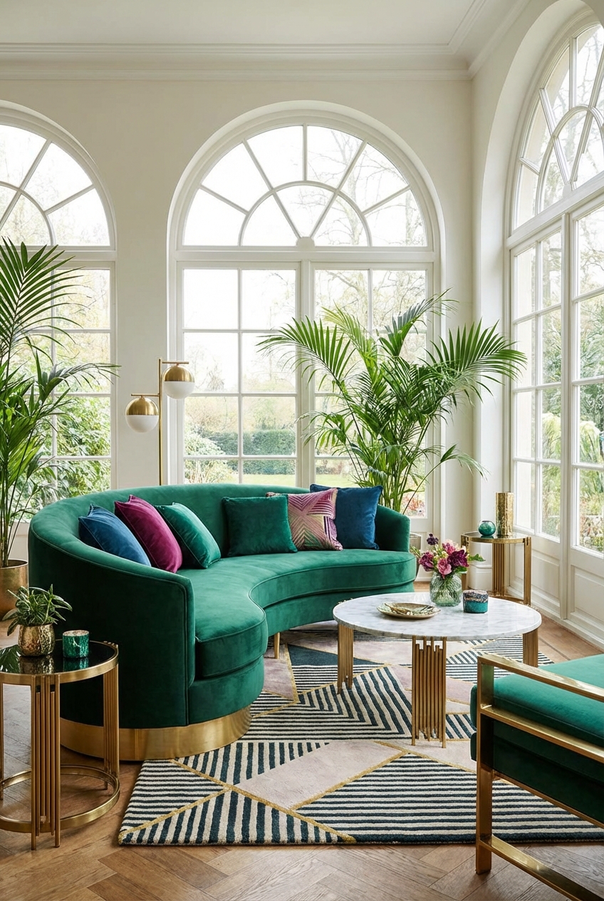 Neo Deco Decor for a Sunroom: Bright, Glam, and Fresh