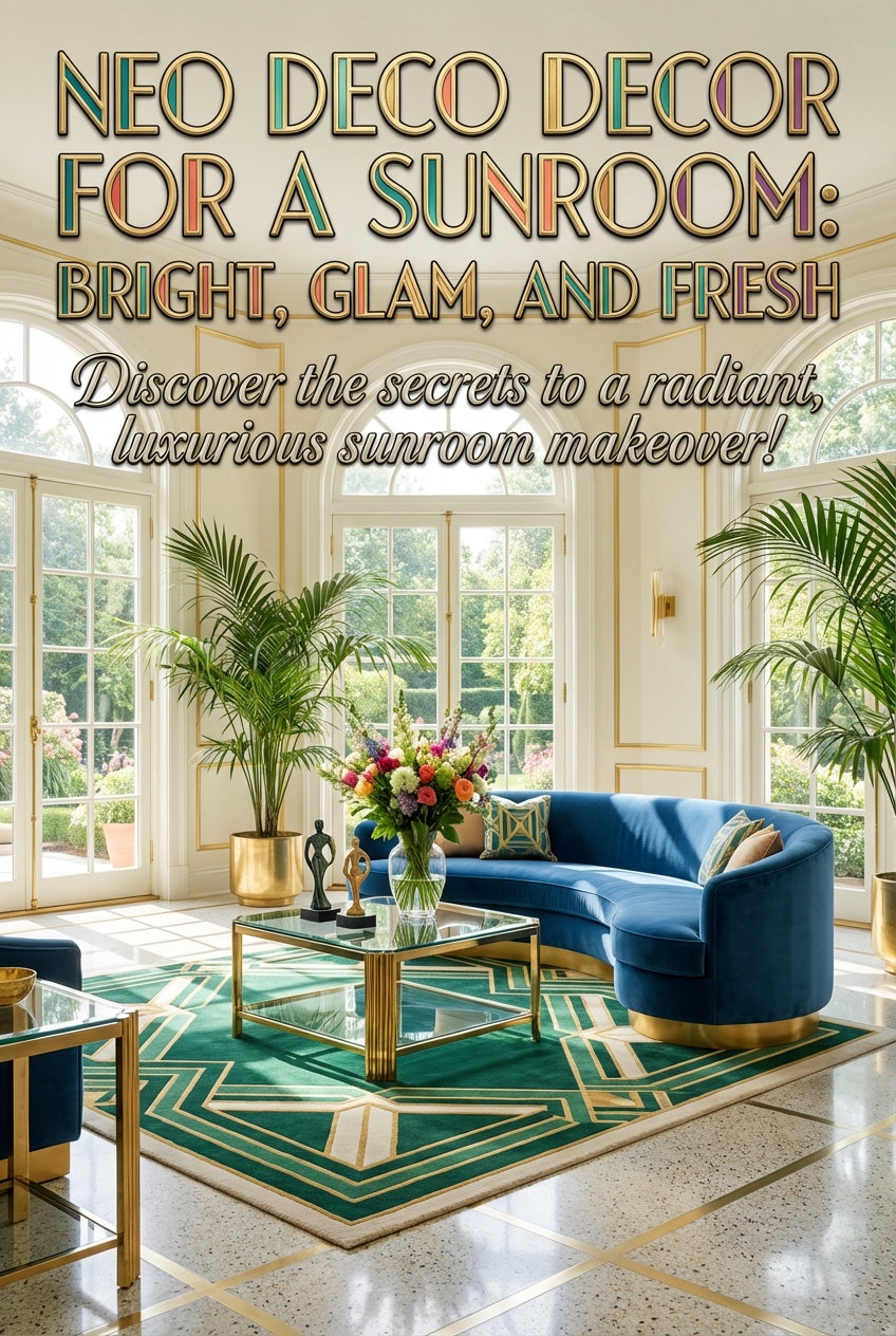 Neo Deco Decor for a Sunroom: Bright, Glam, and Fresh - photo 2