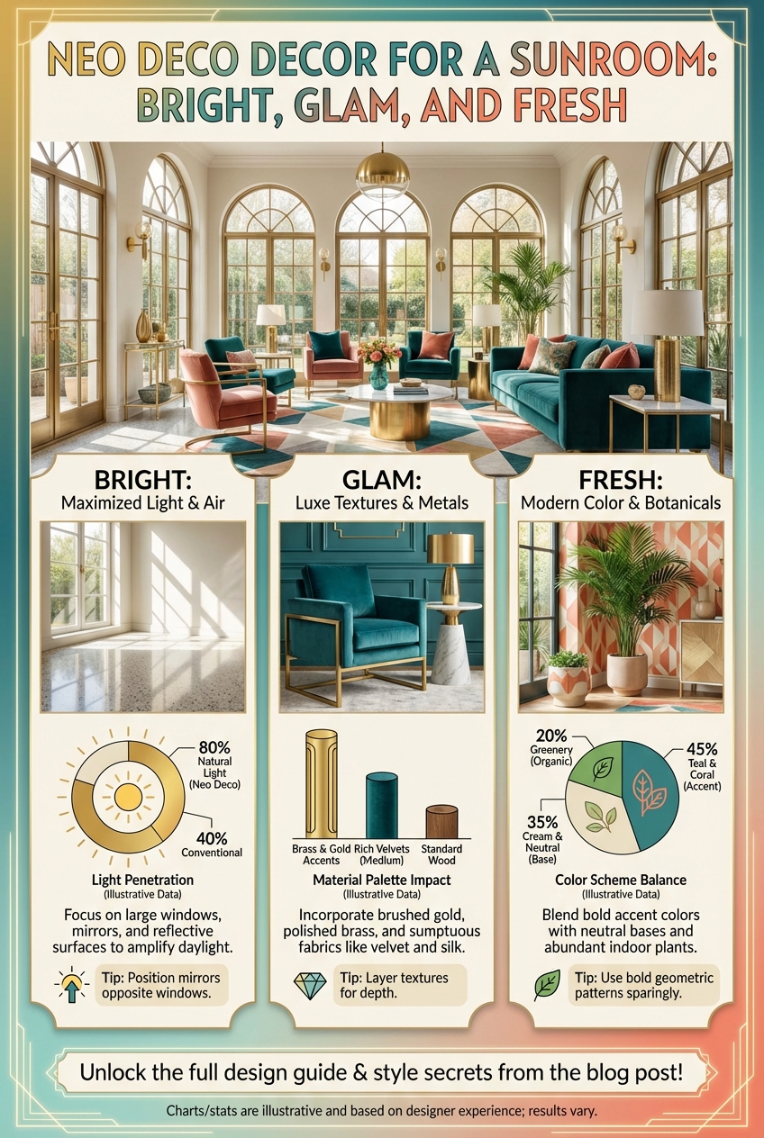 Neo Deco Decor for a Sunroom: Bright, Glam, and Fresh - photo 3