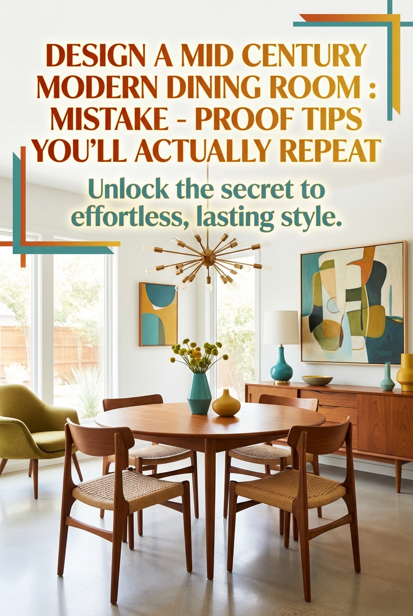 Design a Mid Century Modern Dining Room: Mistake – Proof Tips Youll Actually Repeat - photo 2