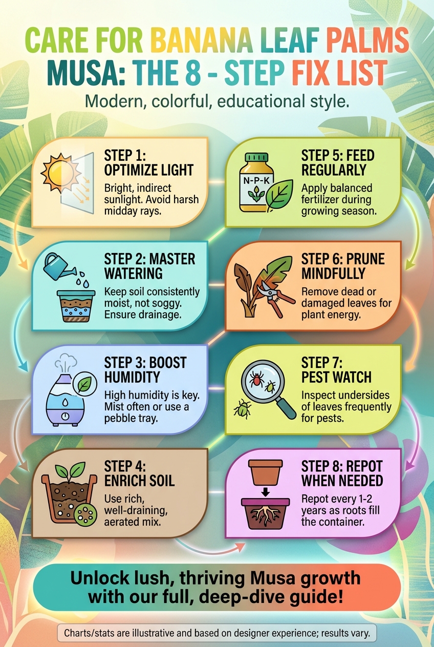 Care for Banana Leaf Palms Musa: the 8 – Step Fix List - photo 4