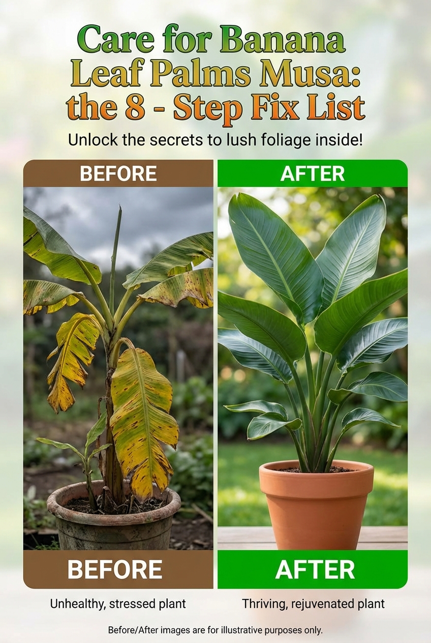 Care for Banana Leaf Palms Musa: the 8 – Step Fix List - photo 5