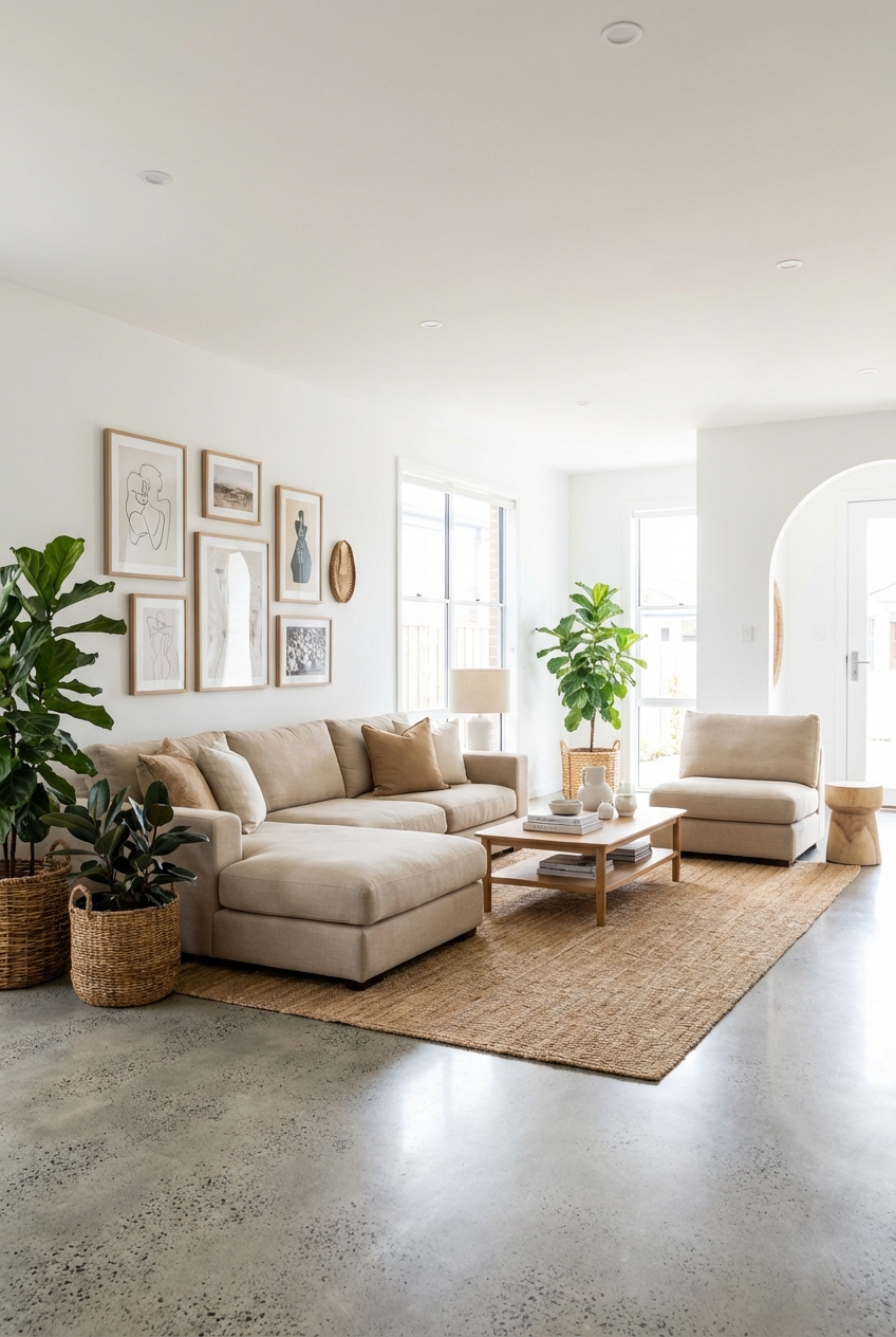 Decorate Around a Beige Couch and Beige Sofa: 9 Fixes That Keep Walkways Clear