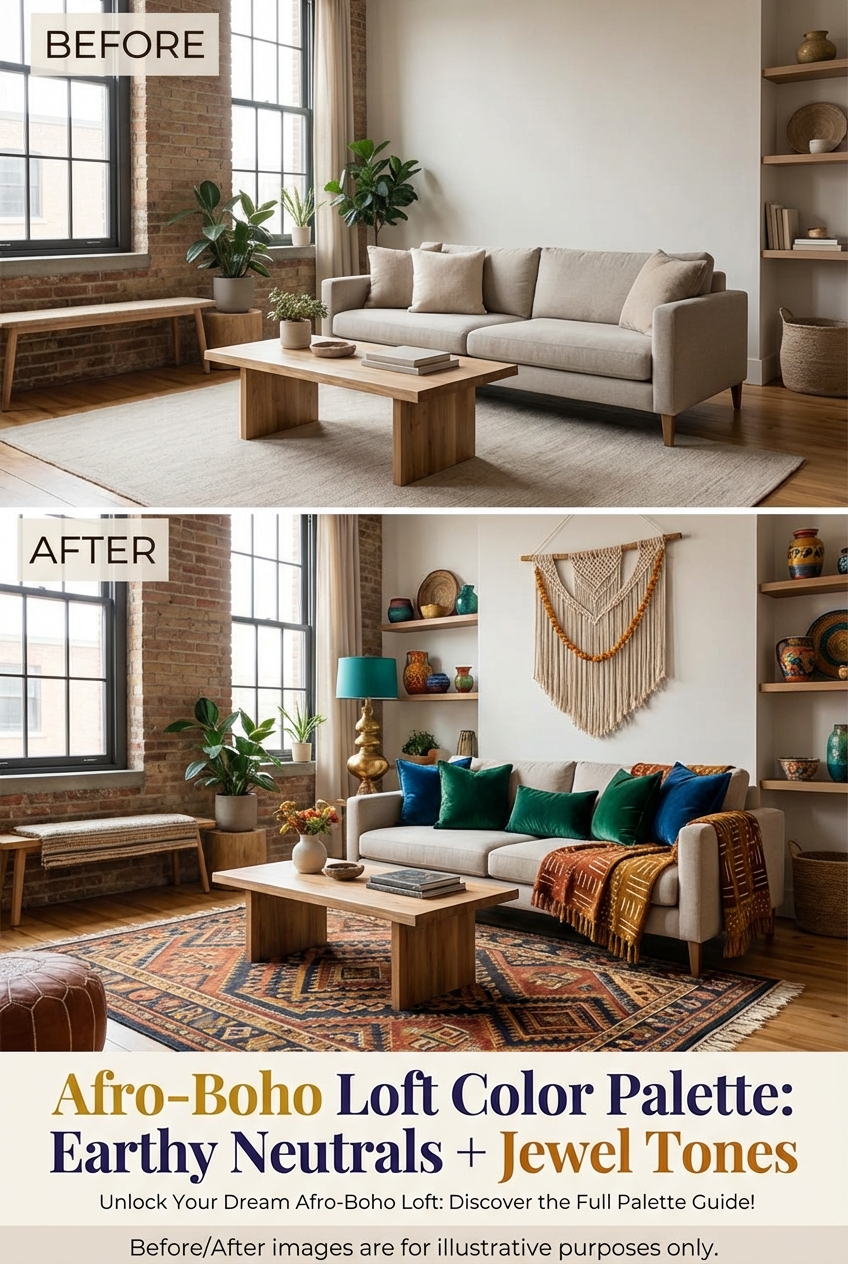 Afro-Boho Loft Color Palette: Earthy Neutrals + Jewel Tones - photo 5