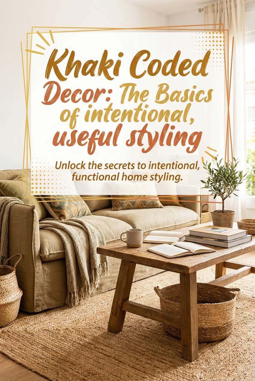 Khaki Coded Decor: The Basics of intentional, useful styling - photo 2