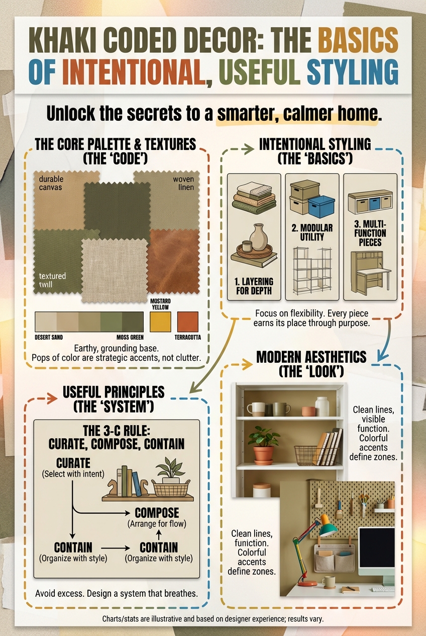 Khaki Coded Decor: The Basics of intentional, useful styling - photo 4