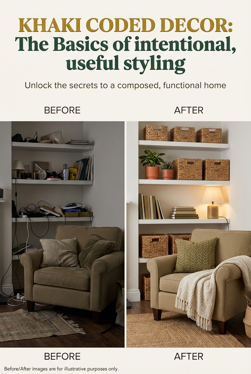Khaki Coded Decor: The Basics of intentional, useful styling - photo 5