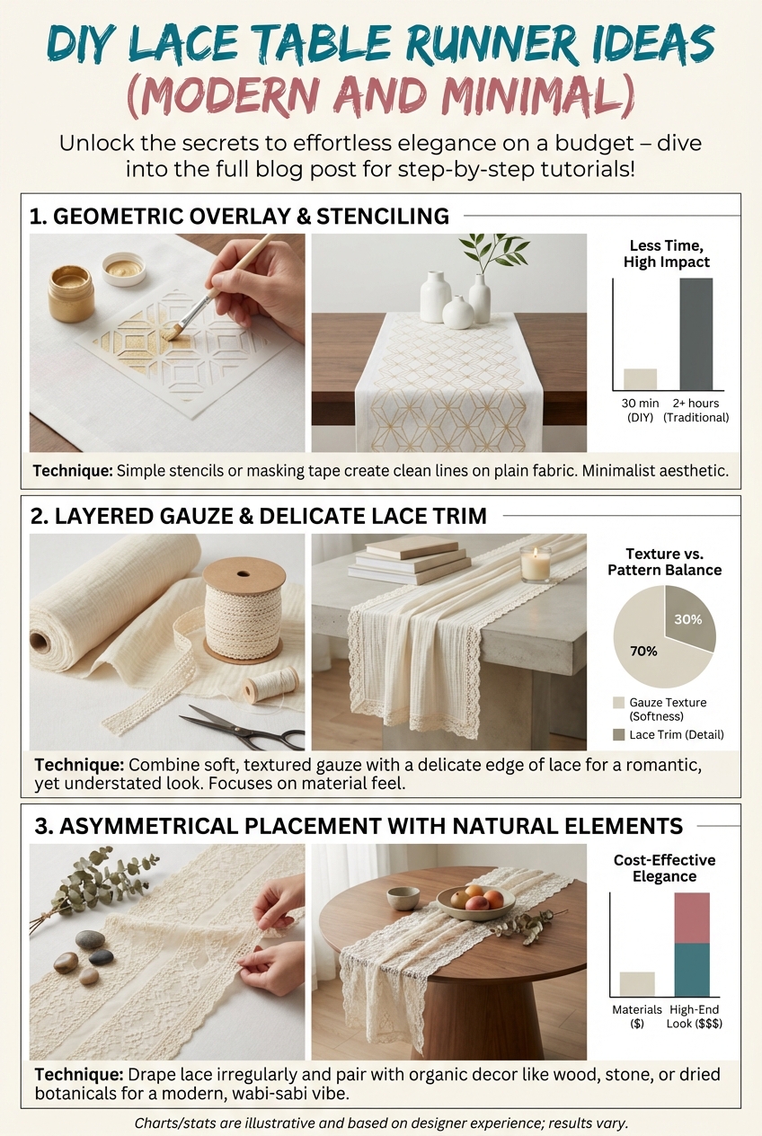 DIY Lace Table Runner Ideas (Modern and Minimal) - photo 3