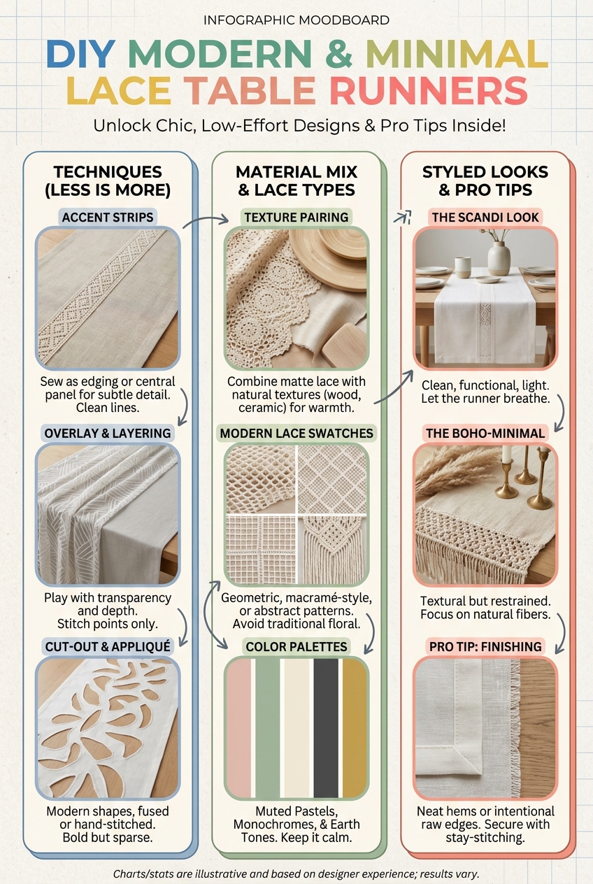 DIY Lace Table Runner Ideas (Modern and Minimal) - photo 4