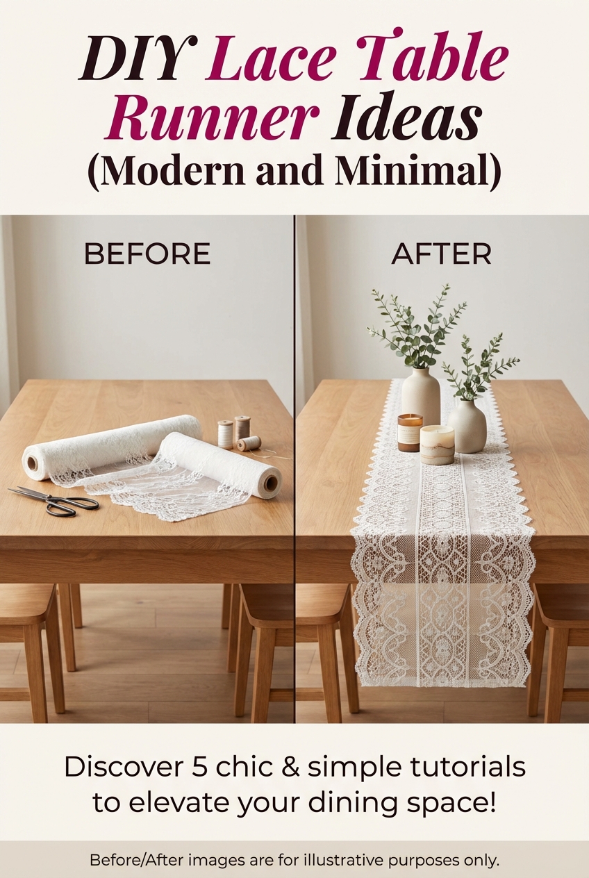 DIY Lace Table Runner Ideas (Modern and Minimal) - photo 5