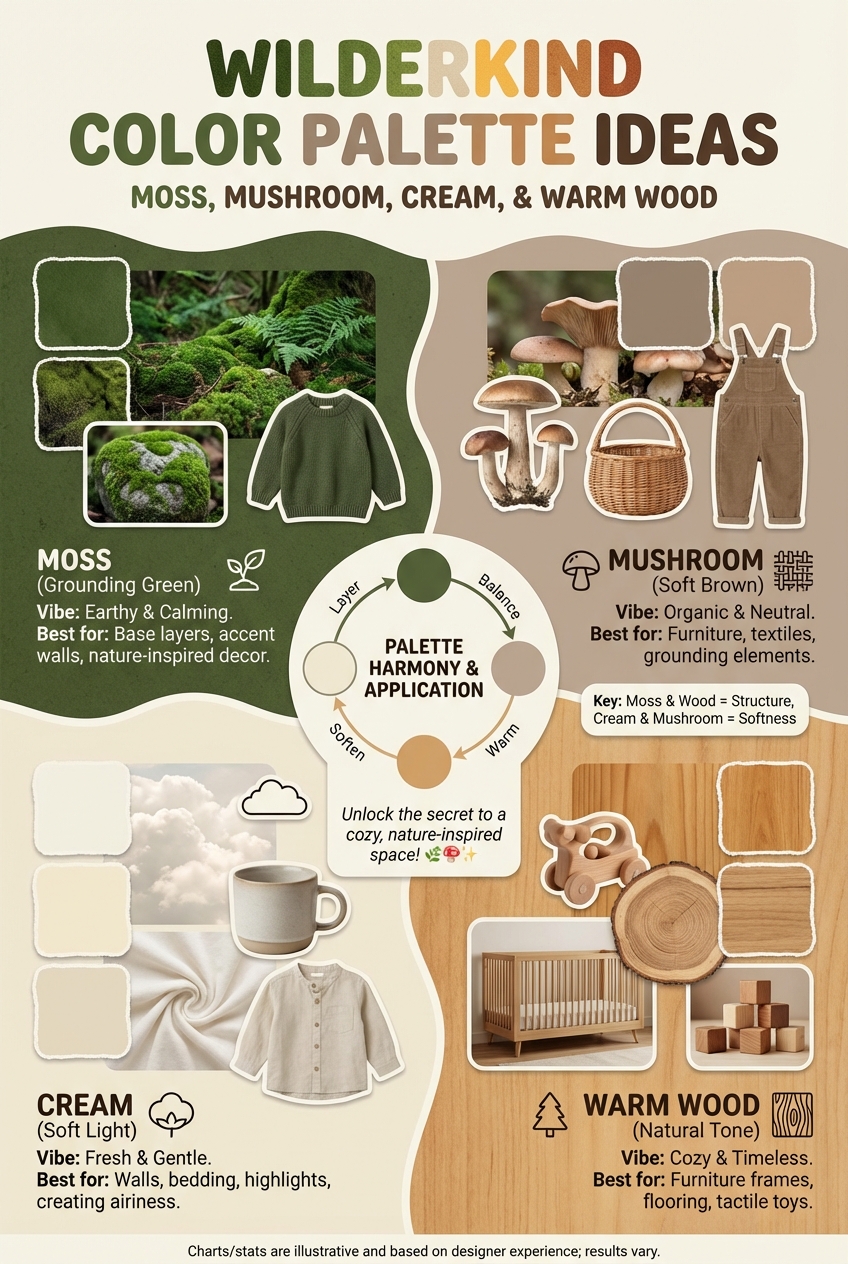 Wilderkind Color Palette Ideas: Moss, Mushroom, Cream, and Warm Wood - photo 4
