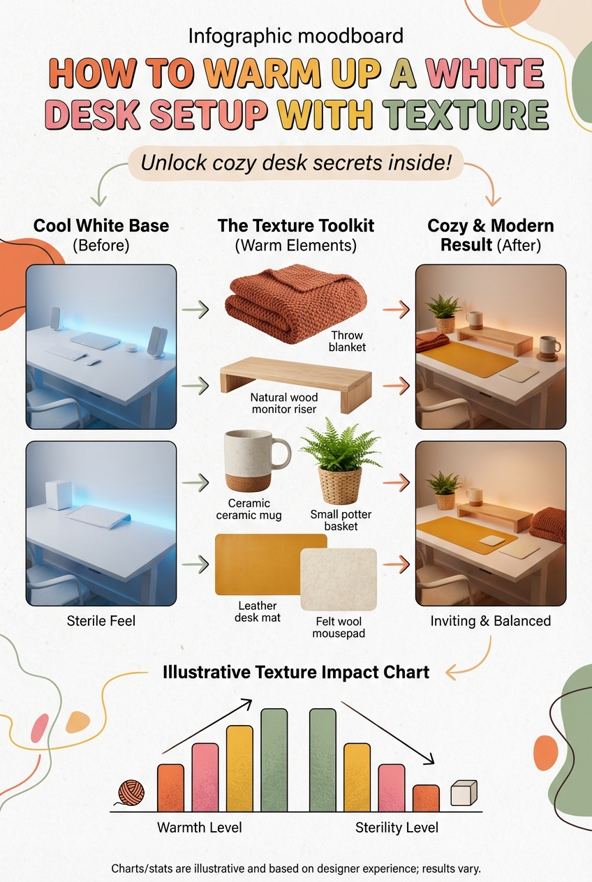 How to Warm Up a White Desk Setup with Texture - photo 4