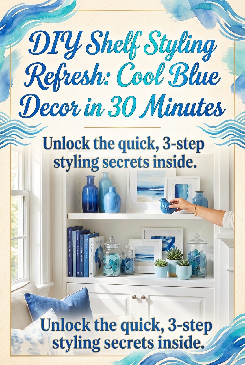 DIY Shelf Styling Refresh: Cool Blue Decor in 30 Minutes - photo 2