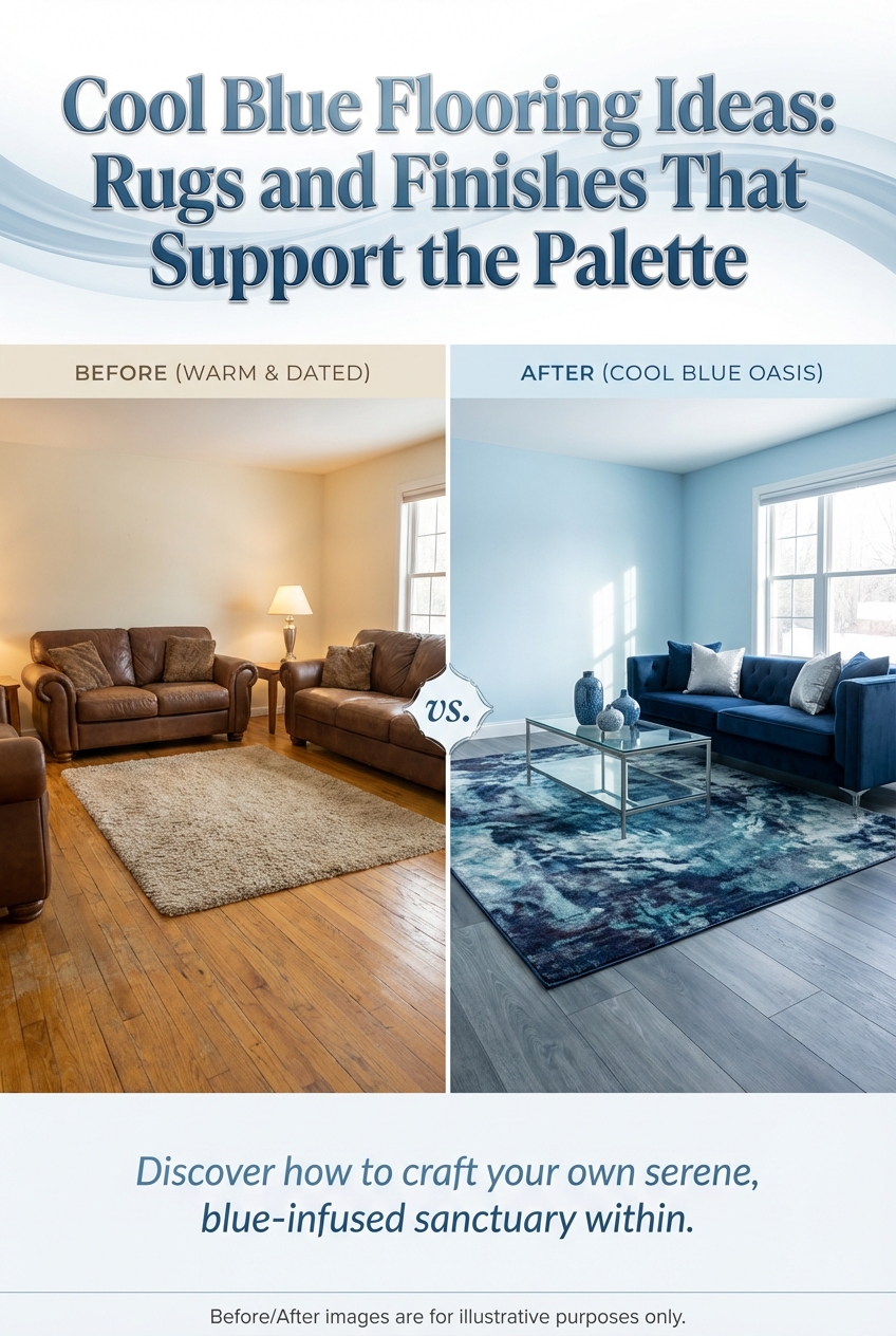 Cool Blue Flooring Ideas: Rugs and Finishes That Support the Palette - photo 5