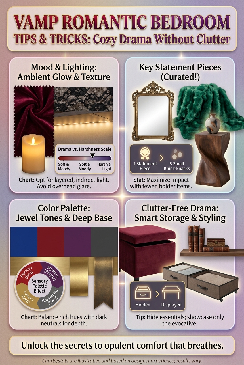 Vamp Romantic Bedroom Tips and Tricks: Cozy Drama Without Clutter - photo 4