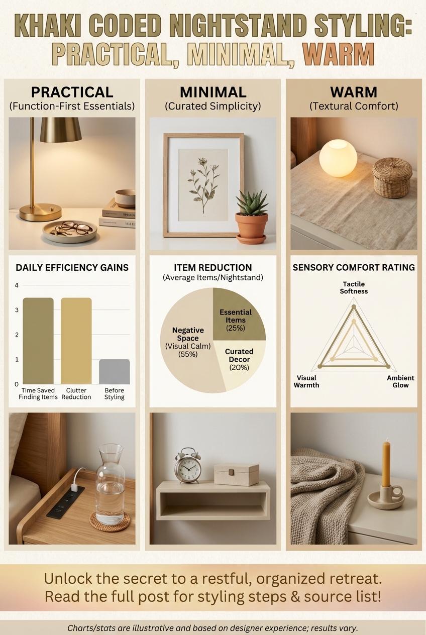 Khaki Coded Nightstand Styling: practical, minimal, and warm - photo 3