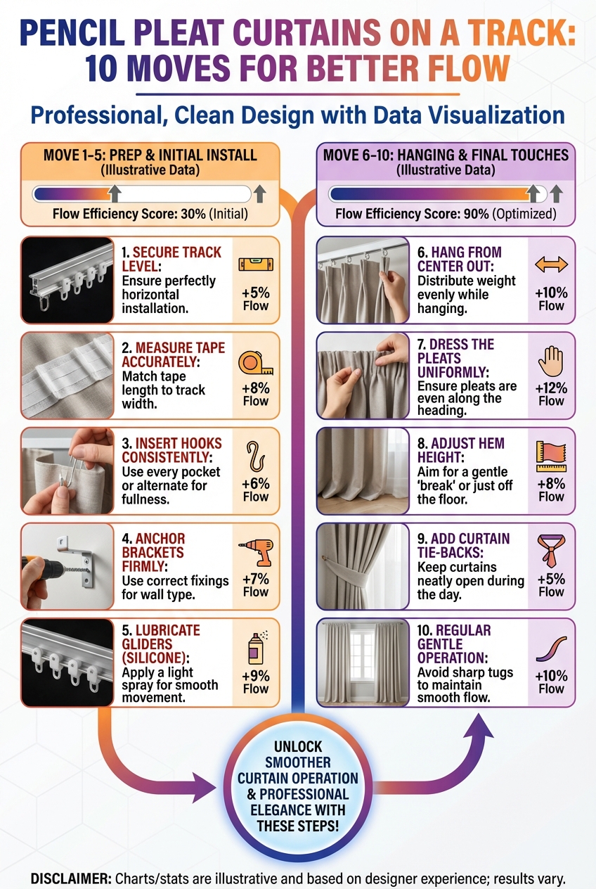Pencil Pleat Curtains on a Track: 10 Moves for Better Flow - photo 3
