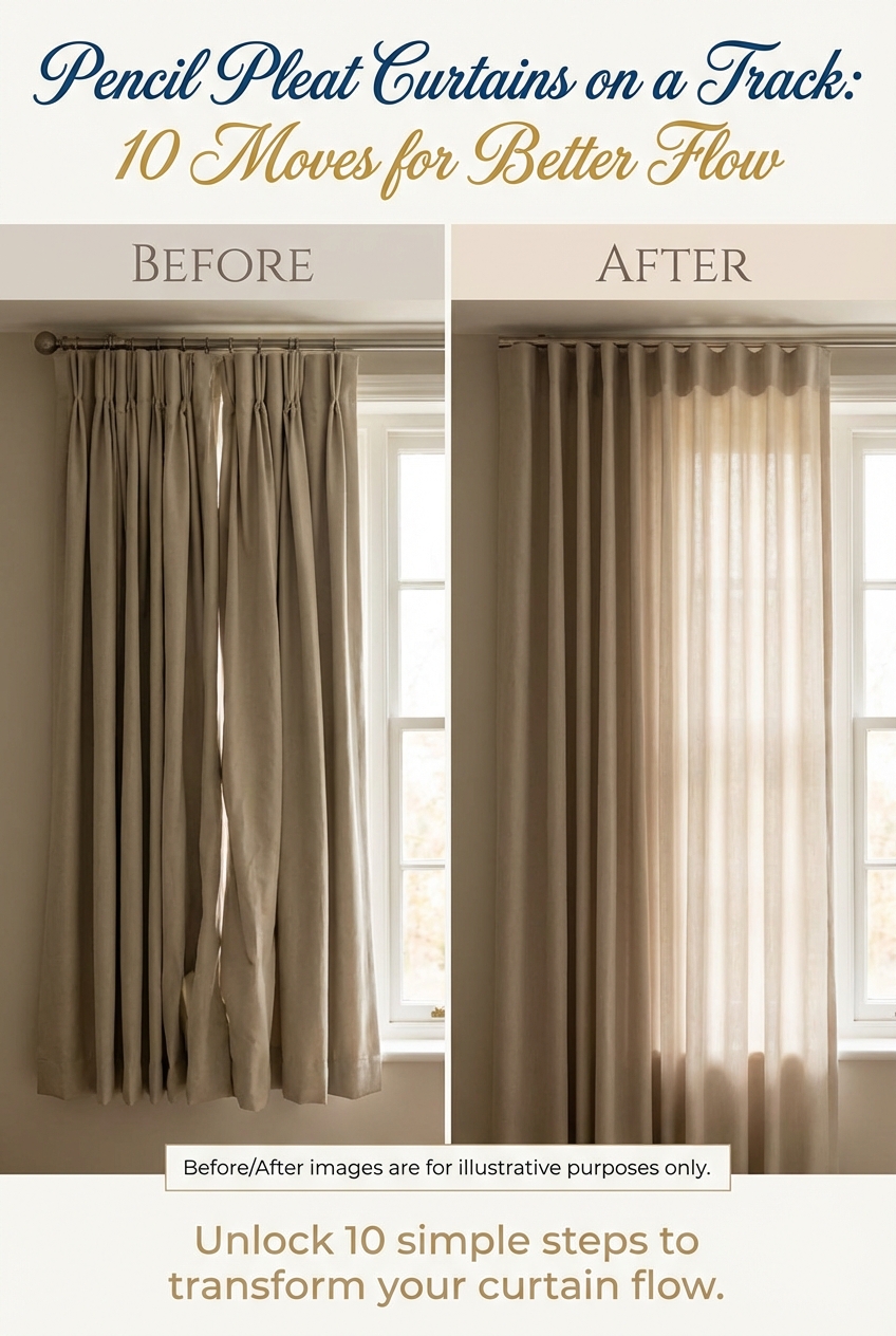 Pencil Pleat Curtains on a Track: 10 Moves for Better Flow - photo 5