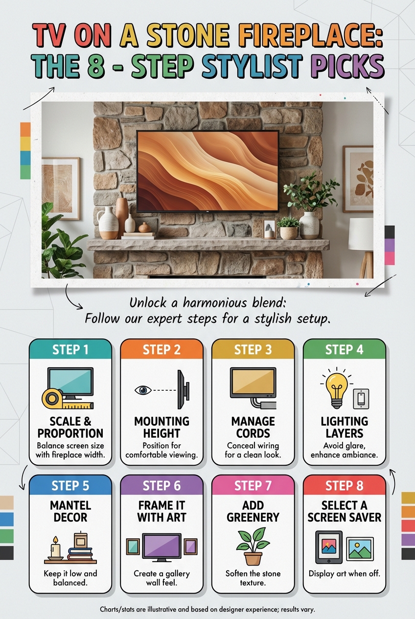 TV on a Stone Fireplace: the 8 – Step Stylist Picks - photo 4