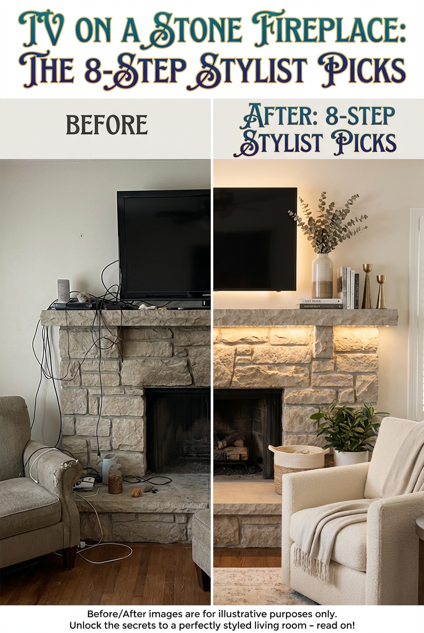 TV on a Stone Fireplace: the 8 – Step Stylist Picks - photo 5