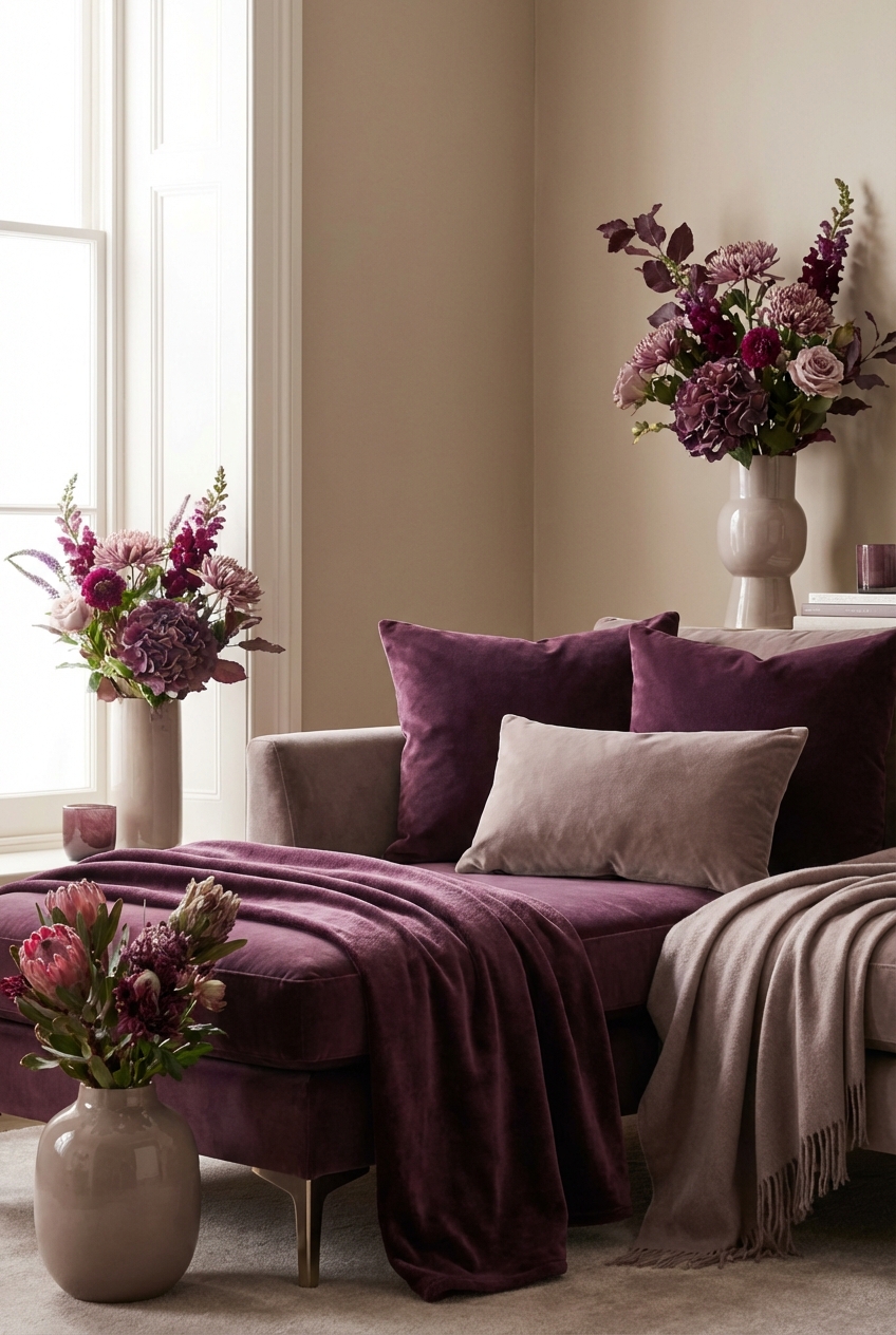 Plum + Taupe: Romantic Drama Without Going Too Dark