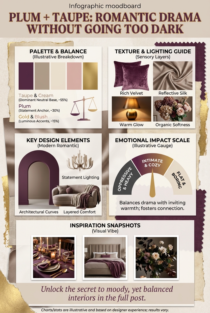 Plum + Taupe: Romantic Drama Without Going Too Dark - photo 4