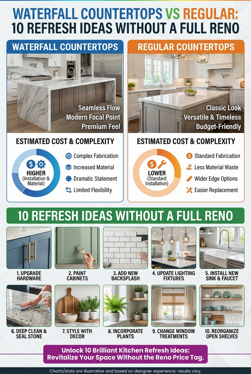 Waterfall Countertops Vs Regular: 10 Refresh Ideas Without a Full Reno - photo 3